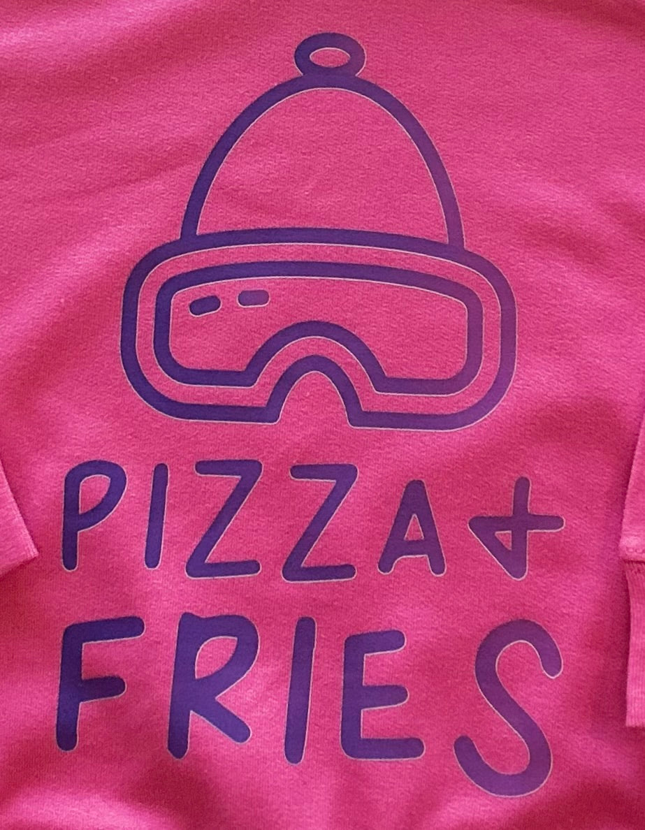 pizza & fries Little Kids Pullover Hoodie (Raspberry)