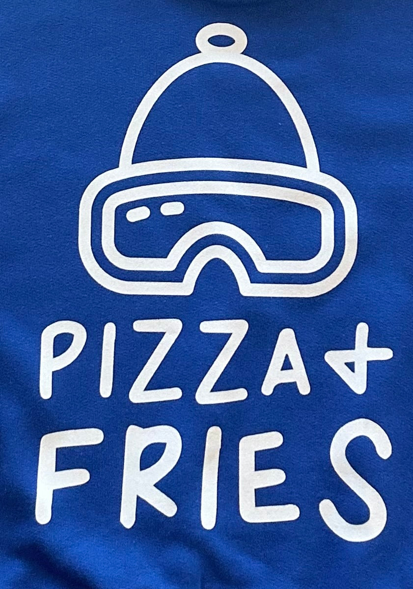 pizza & fries Little Kids Pullover Hoodie  (Blue)