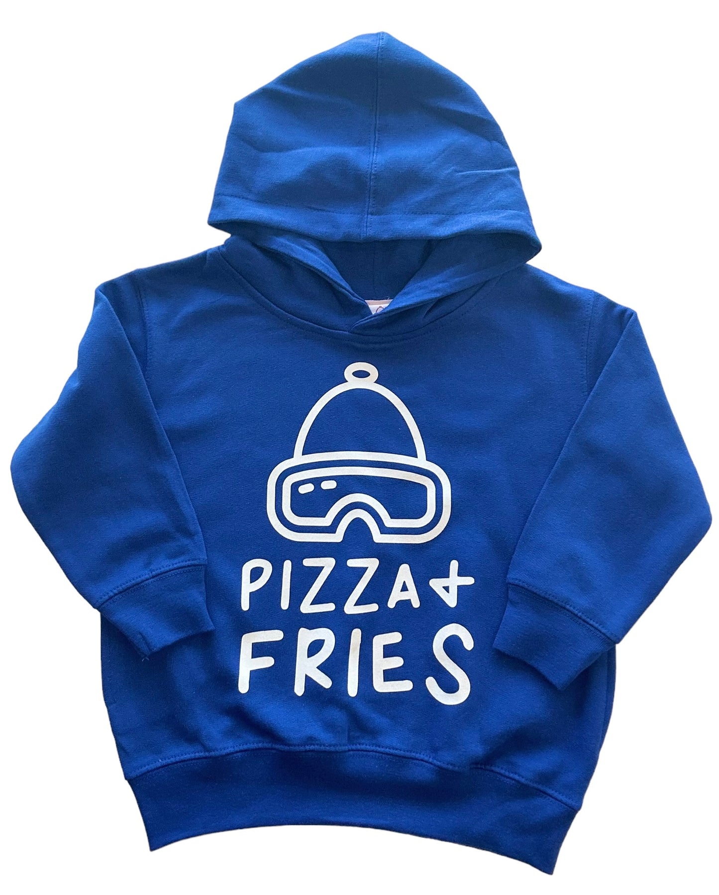 pizza & fries Little Kids Pullover Hoodie  (Blue)