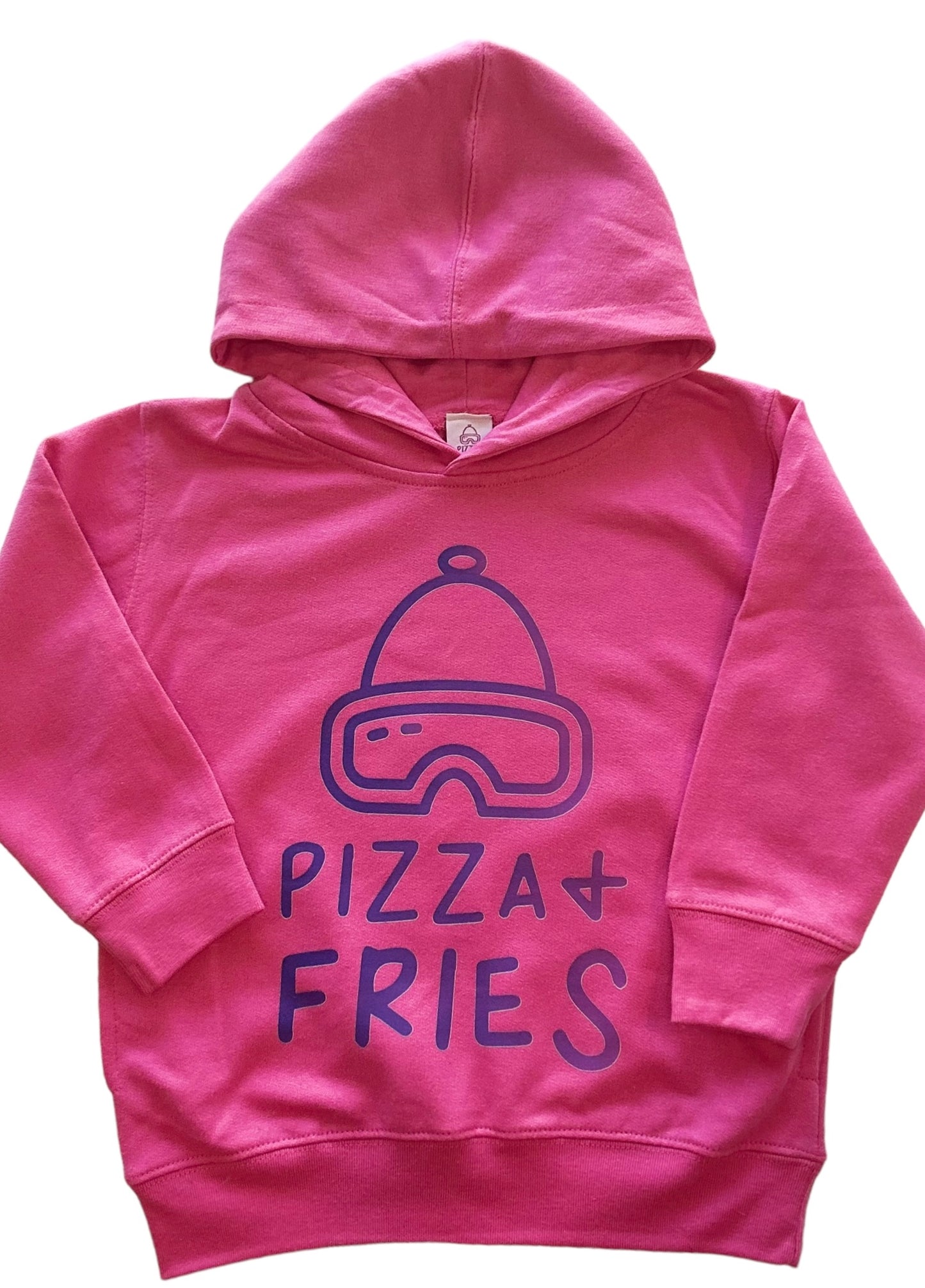 pizza & fries Little Kids Pullover Hoodie (Raspberry)