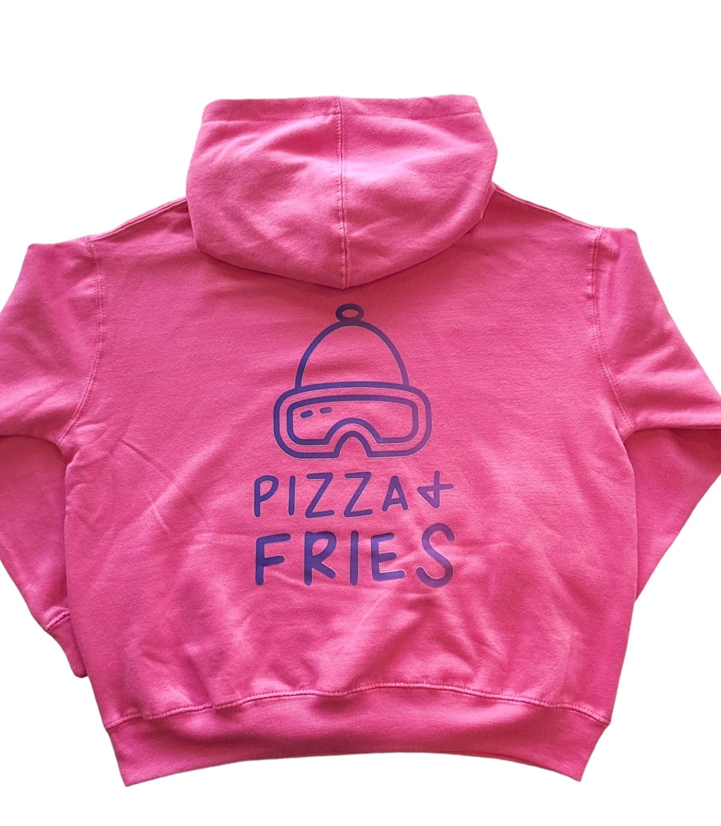 pizza & fries Big Kids Pullover Hoodie (Raspberry)