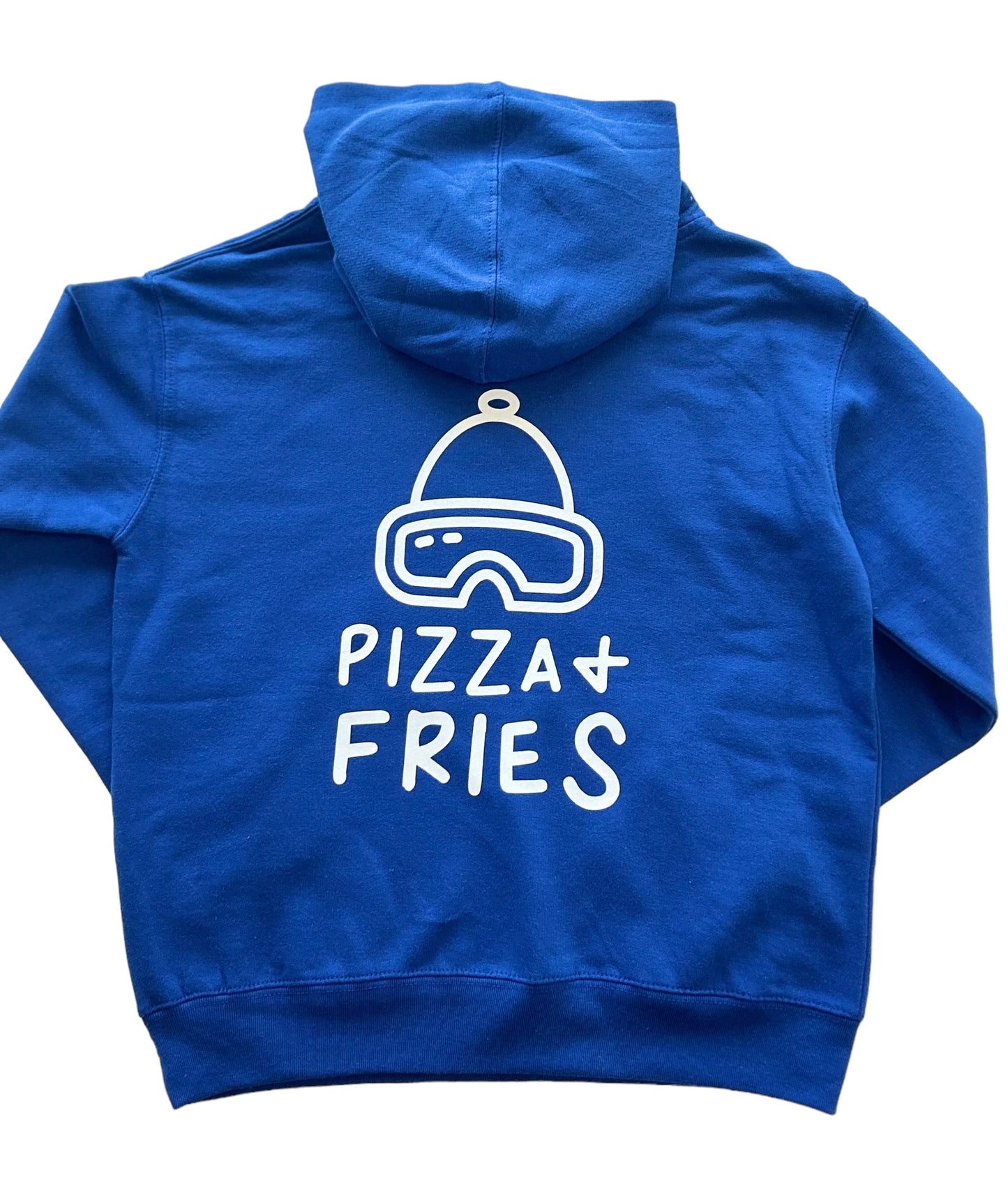 pizza & fries Big Kids Pullover Hoodie (Blue)